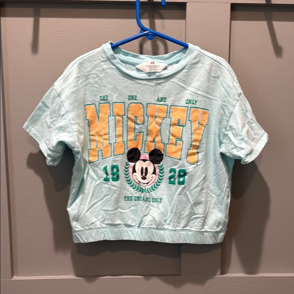 H&M Blue and Yellow Short Sleeve Tee
